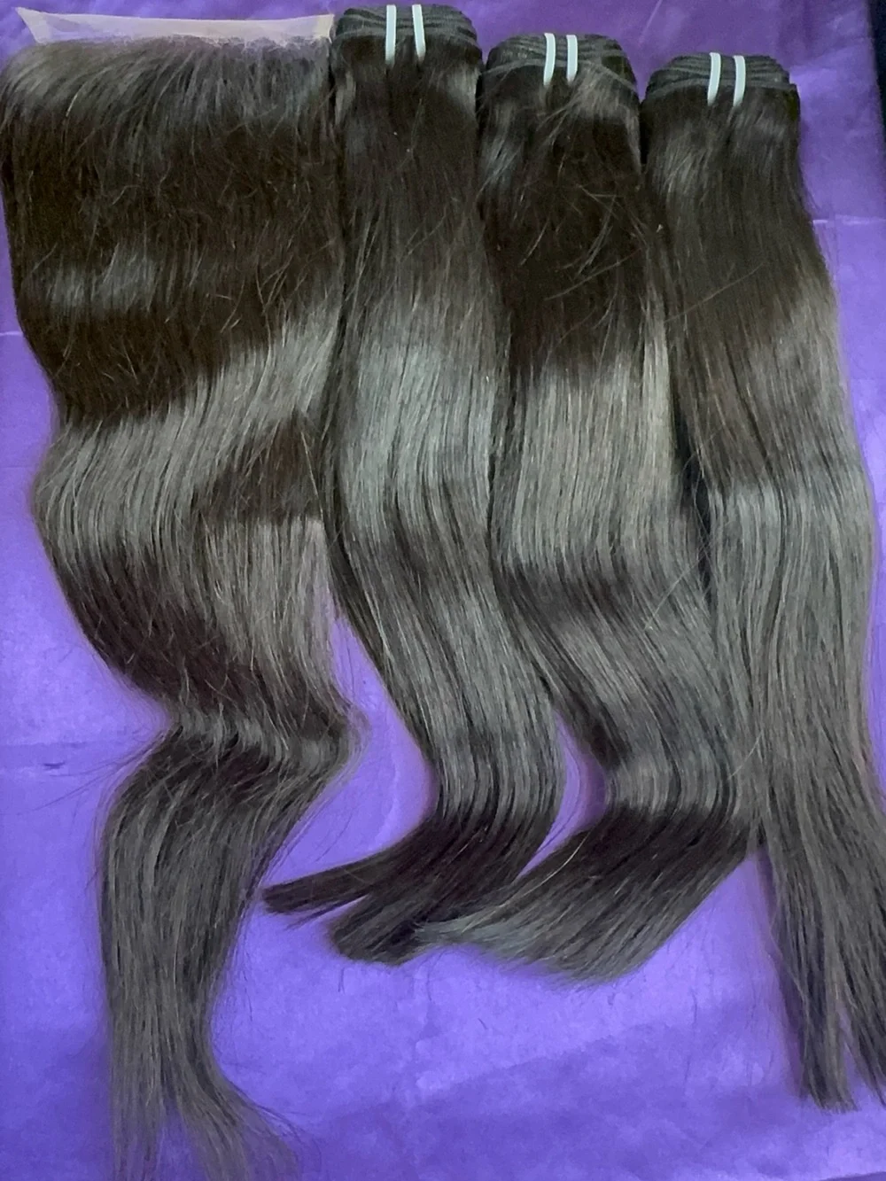 Silky Straight HH Weft w/ HD Lace Closure 16-18”